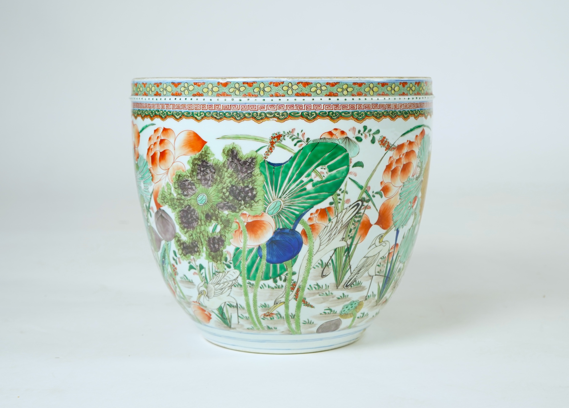 A Samson famille verte fish bowl, in Chinese Kangxi style